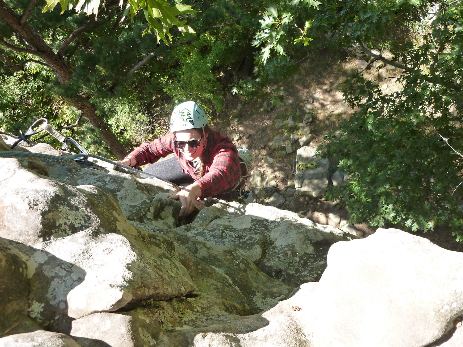 Trad climbing