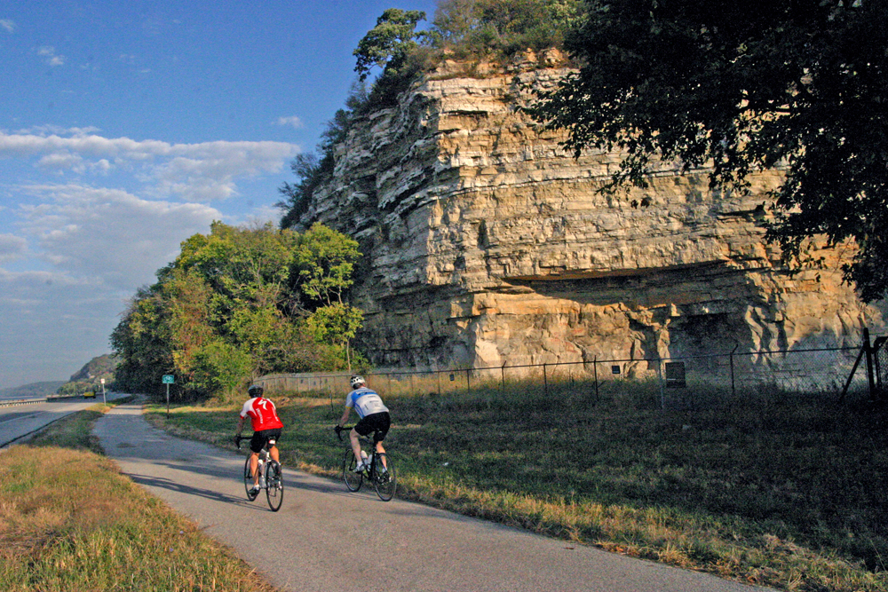 Biking on Sam Vadalabene Bike Trail