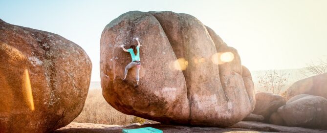 Bouldering at Elephant Rocks State Park