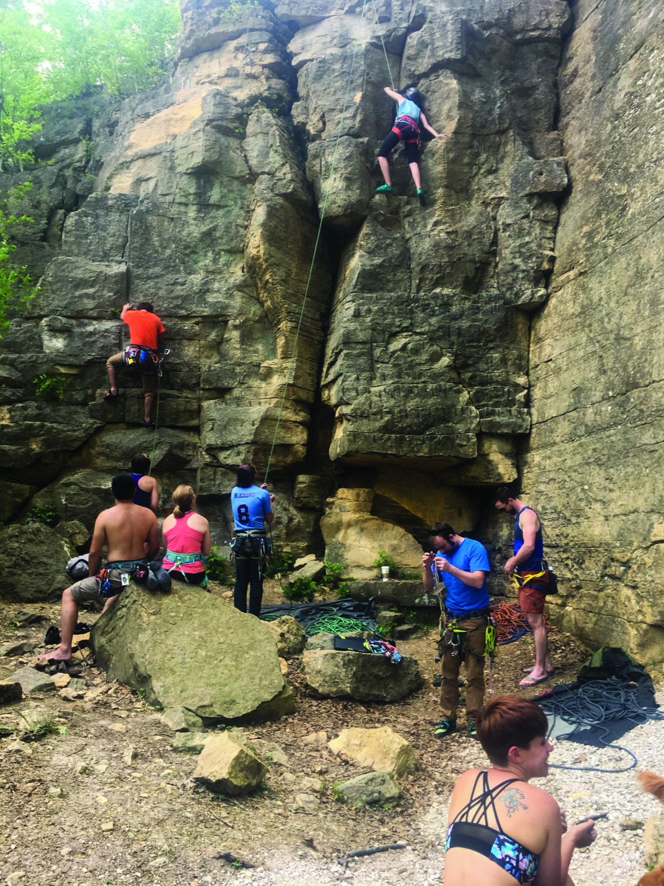 Rock Clinbg at Pere Marquette State Park