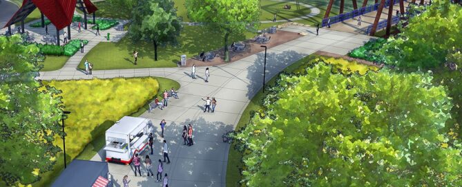 Old Chain of Rocks Bridge Rendering