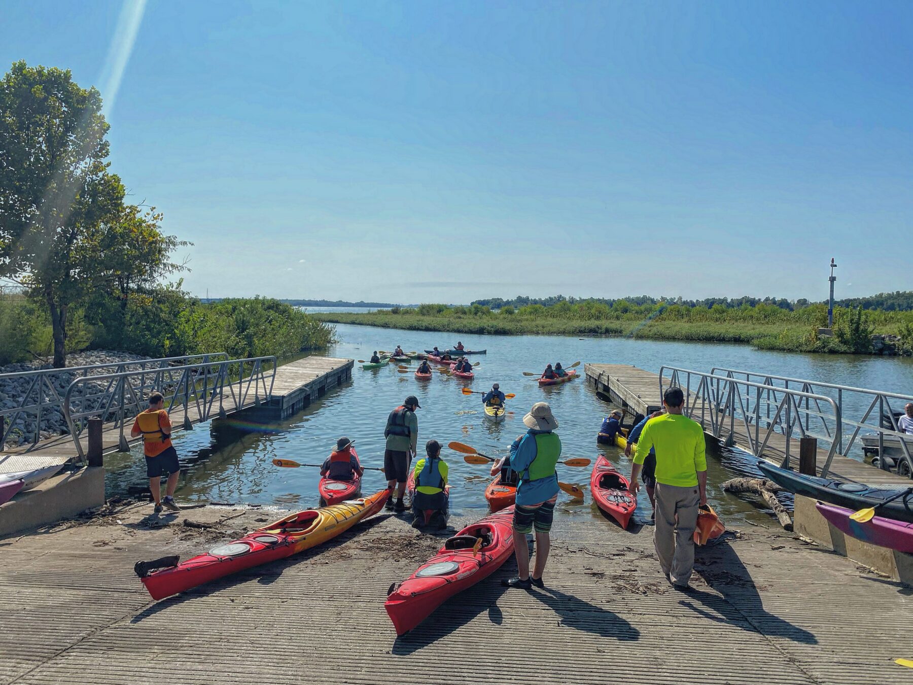 The College School student paddlers