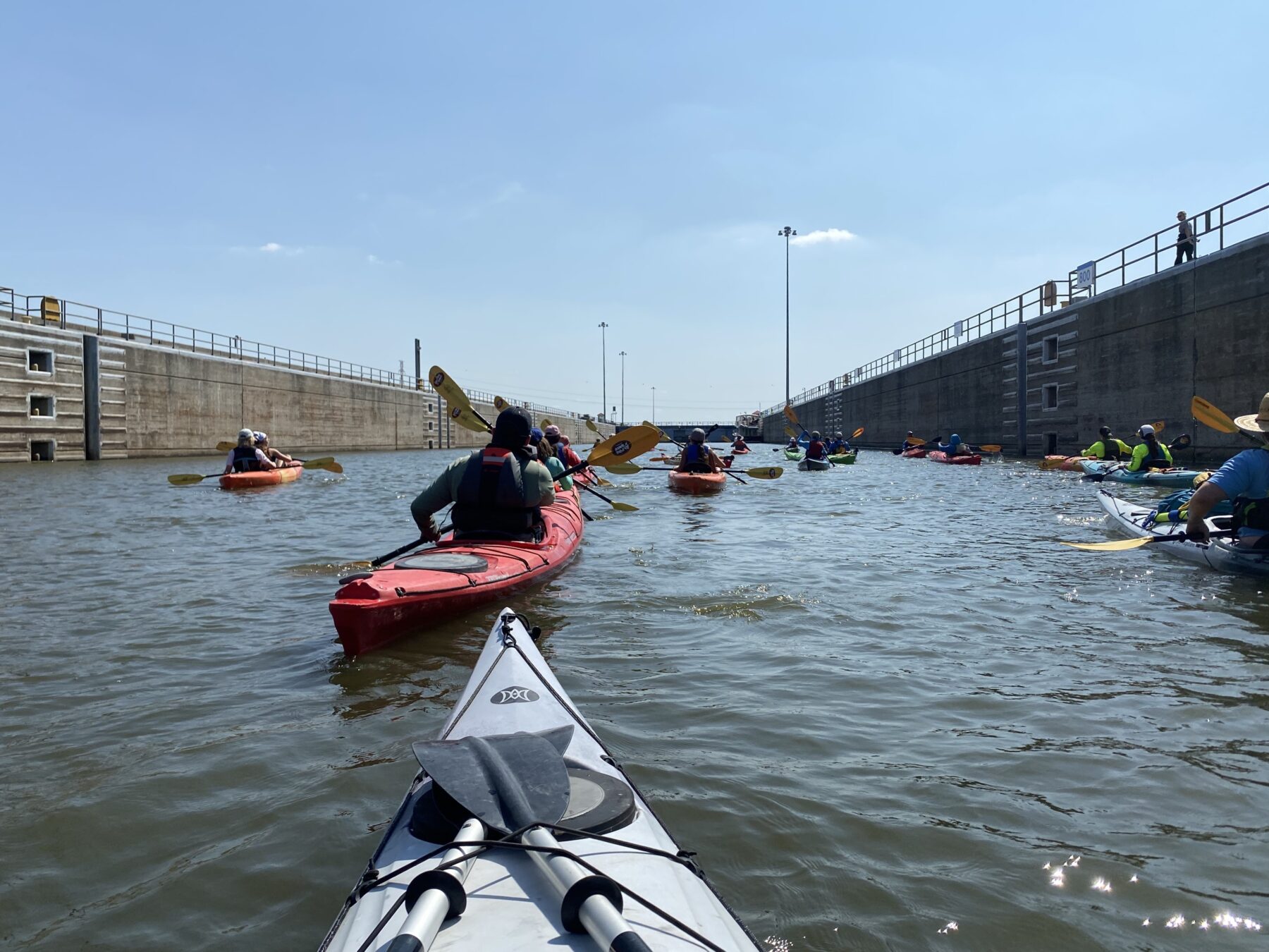 The College School students in Melvin Price Lock
