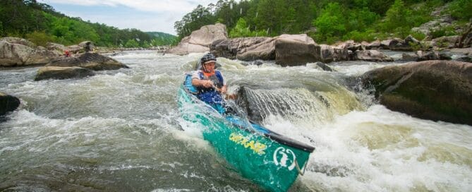 Canoeing on the St. Francis River in Missouri